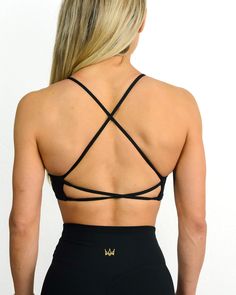 ELEGANT VIBES Introducing your new go-to top for back day. The Vibe Sports Bra features an open-back cross-strap design, giving you the perfect blend of support and style. The ultra-soft material and elegant fit give you an aura of royalty and class that will have you feeling confident every time the pump cover comes off. And just in case the entire gym didn't already realize you were the Queen of back day, we included our gold crown logo on the upper chest to remind them. Show off your gains, Q Gold Crown Logo, Top Academia, Elegant Vibes, Gym Bra, Sea Green Color, Pump Cover, Crown Logo, White Sports Bra, Feeling Confident