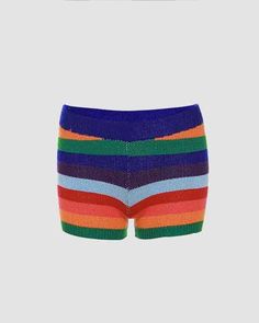 Trendy Fitted Plaid Shorts, Stretch Striped Shorts, Casual Stretch Multicolor Pajama Shorts, Casual Multicolor Stretch Pajama Shorts, Multicolor Stretch Pajama Shorts For Summer, Summer Multicolor Stretch Pajama Shorts, Summer Multicolor Stretchable Pajama Shorts, Multicolor Bottoms With Built-in Shorts, Multicolor Vacation Pajama Shorts