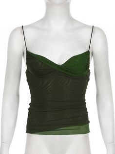 Please refer to our sizing chart for a guideline when choosing a size. 5 business days order processing time. 90% polyester 10% spandex Green Top With Built-in Bra For Night Out, Mesh Stitch, Techno Fashion, Backless Cami Top, Sci Fi Fashion, Female Shoulder, Female Shorts, Backless Jumpsuit, Mini Dress Formal