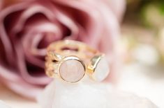 Rose Quartz Ring * Moonstone Gold Ring * Statement Ring * Gemstone Ring * Pink * Bridal Ring * Wedding Ring * Organic Ring * Natural *BJR087 Gold Gemstone Stackable Rings For Promise, Gold Stackable Promise Rings With Gemstones, Delicate Gold Stackable Rings With Gemstones, Rose Gold Plated Crystal Ring For Anniversary, Pink Gold Stackable Ring Jewelry, Pink Gold Stackable Ring, Delicate Rose Gold-plated Ring, Adjustable Pink Gold Jewelry For Anniversary, Adjustable Pink Gold Jewelry For Anniversaries