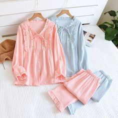 The Crepe Pajama Set Original Pajamas Sleepwear Outfits, Lazy Clothes, Lounging Outfit, Girls Night Dress, Kimono Pajamas, Cotton Pajamas Women, Sleepwear Fashion, Pajama Outfits, Pajama Suit