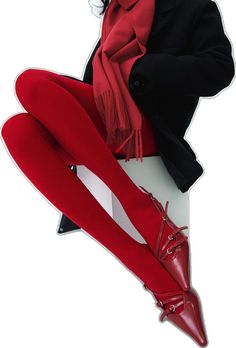 Trendy Red Hosiery For Winter, Fitted Red Fall Hosiery, Trendy Fitted Red Hosiery, Red Tight Tights For Winter, Red Stretch Hosiery For Winter, How To Measure Yourself, Fall Accessories, Winter Colors, Free Giveaway