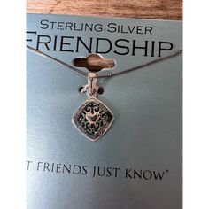 This Sterling Silver Friendship Necklace Features A Delicately Engraved Square Pendant, Symbolizing The Special Bond Between Friends. The Inscription "Best Friends Just Know" Serves As A Constant Reminder Of The Cherished Connection And Mutual Understanding Shared. An Elegant And Timeless Piece, This Necklace Is A Beautiful Way To Celebrate Friendship. Sterling Silver Material Square Engraved Pendant Inscription: "Best Friends Just Know" Delicate Chain Thoughtful Gift For Friends Condition: New Friendship Necklace, Engraved Pendant, Between Friends, Friendship Necklaces, Square Pendant, Delicate Chain, Jewelry Sterling Silver, Silver Material, Timeless Pieces