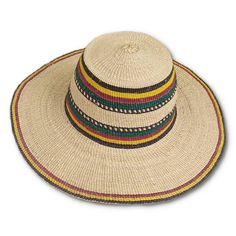 This hat is perfect for your daily use, whether it's for a day at the beach or a trip to the farmer's market. Vintage practical design which is breathable and comfortable for the warmer weather Woven from natural straws that are lightweight and durable Stylish way to keep shaded, ideal for all outdoor activities The wide large floppy brim provides a perfect shade to your face Straw braid weave into a generous 4-5 inches brim sun hat Note: Leather straps is included. Dimensions: Head Circumferenc Woven Brimmed Hat For Vacation, Woven Flat Brim Hat For Vacation, Flat Brim Woven Vacation Hat, Vacation Flat Brim Woven Hat, Casual Adjustable Handwoven Straw Hat, Casual Handwoven Adjustable Straw Hat, Travel Bucket Hat In Toquilla Straw, Casual Handwoven Straw Hat, Travel Toquilla Straw Bucket Hat