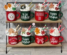 Painted Valentines, Tiered Tray Decor Christmas, Coffee Mug Crafts, Mug Decor, Amazing Christmas Trees, I Spy Diy, Teacup Crafts, Tray Decor Christmas, Faux Christmas