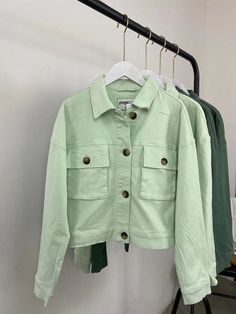 Patch-pocket linen and cotton shacket Double Pocket Shacket In Light Green chest pocket shacket for women chest pocket shirt jackets #cargojacket #shirtjacket #shacket #chestpocket #casualjacket Trendy Utility Jacket With Buttoned Pockets, Trendy Cotton Outerwear With Pockets, Green Button-up Outerwear With Flap Pockets, Trendy Oversized Utility Jacket For Work, Trendy Oversized Outerwear With Patch Pockets, Trendy Button-up Shacket With Pockets, Trendy Button-up Outerwear With Flap Pockets, Spring Casual Outerwear With Side Pockets, Trendy Button-up Utility Jacket With Flap Pockets