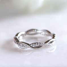 ✩ Made of solid sterling silver. Good for sensitive skin. ✩ Heavy gold plating gives the ring extra shine and durability ✩ Brilliant cut finest CZ stones, sparkle like real diamonds ✩ Ship beautifully packaged ✩ Shank width 3.5 mm ✩ Approx. weight: 1.8g More blings from Joylene: https://www.etsy.com/shop/joylenedesign We only choose the finest diamond simulants (CZ 5A) on the market, with a breathtaking level of brightness like real diamonds. Our jewelry can be found in stores and boutiques in I Elegant Hypoallergenic Cubic Zirconia Rings, Elegant Hypoallergenic White Gold Stackable Rings, Elegant White Gold Hypoallergenic Midi Rings, Elegant Hypoallergenic White Gold Midi Rings, Silver Infinity Stackable Rings For Wedding, White Gold Hypoallergenic Midi Rings For Wedding, Minimalist White Gold Infinity Ring, Minimalist Infinity White Gold Ring, Elegant Hypoallergenic White Gold Rings