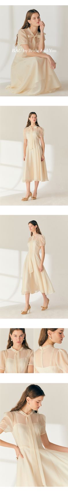 Designer fashion, Seoul-fully created | W Concept Feminine Midi-length Chiffon Dress For Formal Occasions, Feminine Evening Chiffon Midi Dress, Feminine Midi-length Chiffon Evening Dress, Feminine Chiffon Midi Evening Dress, Feminine Knee-length Organza Dress, Elegant Organza Puff Sleeve Dress For Wedding, Elegant Organza Puff Sleeve Wedding Dress, Elegant Beige Chiffon Midi Dress, Feminine Silk Puff Sleeve Dress