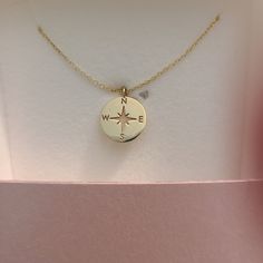 Dainty Compass Charm, 9K 14K 18K Gold Necklace, Yellow Gold, Solid Gold Disc Pendant, Nautical Jewelry, Travel Charm, Engraved Gift for Her - Etsy Travel Charms, 18k Gold Necklace, Compass Necklace, Gold Disc, Nautical Jewelry, Disc Pendant, Engraved Gifts, Compass, Solid Gold