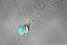 "This beautiful turquoise necklace would be a perfect gift for a wedding, birthday, anniversary, graduation or for any occasion. Please click here to view the matching earrings: https://www.etsy.com/listing/736686652/turquoise-earrings-december-birthstone?ga_search_query=turquoise&ref=shop_items_search_1&pro=1&frs=1 The silver or rose gold plated (shown in last four images) turquoise pendant is made of glass and is a gorgeous blue/green shade. It measures approximately 12.5x 16 mm an Elegant Turquoise Teardrop Pendant Necklace As Gift, Elegant Sterling Silver Turquoise Necklace Gift, Nickel-free Elegant Turquoise Necklace, Dainty Turquoise Pendant Necklace For Gift, Nickel Free Turquoise Teardrop Pendant Necklace For Gift, Dainty Silver Turquoise Necklace For Gift, Dainty Turquoise Pendant Necklace Gift, Nickel-free Turquoise Teardrop Pendant Necklace As Gift, Nickel-free Teardrop Turquoise Necklace As Gift