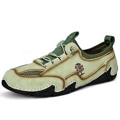 Category:Sneakers; Upper Materials:Microfiber; Lining Materials:PU; Gender:Men's; Toe Shape:Round Toe; Outsole Materials:Rubber; Closure Type:Lace-up; Function:Comfortable,Slip Resistant; Listing Date:08/07/2024; 2024 Trends:Handmade Shoes Green Slip-on Walking Shoes For Outdoor, Leather Slip-on Sneakers For Outdoor With Round Toe, Leather Slip-on Sneakers With Round Toe For Outdoor, Textured Sole Lace-up Running Shoes For Outdoor, Green Lace-up Running Shoes With Textured Sole, Breathable Leather Low-top Slip-on Sneakers, Leather Lace-up Running Shoes For Outdoor Activities, Green Running Shoes With Textured Sole And Round Toe, Outdoor Slip-on Sneakers With Textured Sole