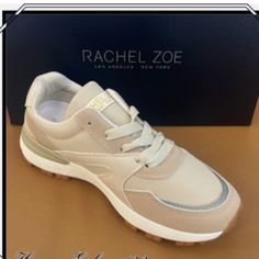 Elevate Your Sneaker Game With These Rachel Zoe Retro Sneakers. In A Fresh Taupe And Tan Colorway, These Athletic Shoes Are Perfect For Any Fashion-Forward Woman. The Sneakers Feature A Man-Made Upper Material And A Comfortable Sneaker Style, Making Them Both Stylish And Practical. With A Size Of 9.5, These Sneakers Are A Great Fit For Any Woman. The Rachel Zoe Retro Sneakers Are Brand New With Tags, Trendy Beige Sneakers For Everyday, Trendy Everyday Beige Sneakers, Trendy Beige Everyday Sneakers, Trendy Beige Sneakers With Perforated Toe Box, Trendy Brown Sneakers For Everyday, Neutral Lace-up Sneakers For Everyday Wear, Everyday Neutral Low-top Sneakers, Everyday Neutral Lace-up Sneakers, Neutral Everyday Lace-up Sneakers