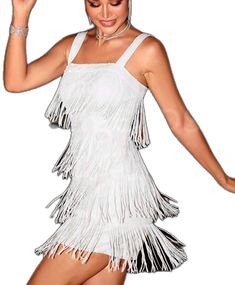 Fitted Mini Dress With Tassels For Cocktail, Fitted Flapper Dress For Club In Summer, Party Mini Dress With Tassels, Party Season Mini Dress With Tassels, Party Season Fringe Mini Dress, Summer Club Flapper Dress, Summer Flapper Dress For Club, Fitted Fringe Flapper Dress, Fitted Fringe Mini Dress For Party Season