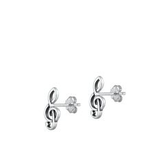 Sterling Silver G Treble Clef Brace High Polished Stud Earrings .925 New Jewelry Female Unisex All our silver jewelry is crafted from .925 silver also commonly referred to as sterling silver. Sterling silver is the standard for beautiful high-quality silver jewelry and cannot be replicated by lower priced silver plated jewelry. It is 92.5% pure silver, mixed with alloys to add strength and durability to stand the test of time. Keep your fine jewelry shiny and elegant by storing it properly. Jewelry needs to be stored in a dry area, preferably away from air in a jewelry box or plastic bag. Avoid exposure to harsh chemicals. Use a polishing cloth to remove tarnish build-up over time. Size: One Size.  Age Group: adult. Nickel-free Modern Sterling Silver Cartilage Earrings, Nickel-free Adjustable Heart Earrings, Nickel-free Sterling Silver Novelty Earrings, Music-themed Silver Earrings, Silver Nickel-free Music-themed Earrings, Tarnish Remover, Silver Jewelry Earrings, Treble Clef, Silver Plated Jewelry