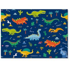 an image of dinosaurs and plants on a dark blue background with white stars in the sky