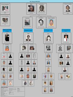 a family tree is shown with many different people in the same group, including two adults and one child