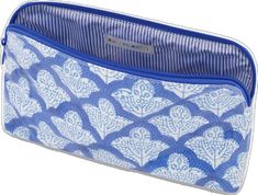 Blue Pouch Cosmetic Bag For On-the-go, Blue Travel Pencil Case Pouch, Blue Rectangular Cosmetic Bag For Everyday Use, Blue Travel Cosmetic Bag With Removable Pouch, Blue Travel Pouch With Removable Section, Blue Rectangular Cosmetic Bag, Blue On-the-go Cosmetic Pouch, Blue Cosmetic Bag With Removable Pouch, Blue Rectangular Travel Pencil Case