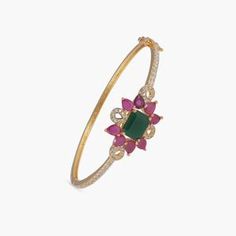 Mana Nakshatra CZ Bracelet | Buy Online at Tarinika Casual Western Wear, Cz Bracelet, Custom Bracelet, Jhumka Earrings, Latest Jewellery, Custom Bracelets, Cz Stone, Pendant Set, Gold Bangles