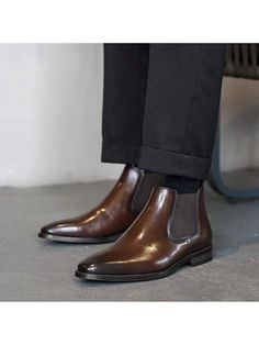 Timeless Elegance - Elevate your style with these men's fashion Chelsea ankle boots, a perfect fusion of classic and contemporary. Crafted to exude sophistication, these boots effortlessly complement both casual and dressy attire.
Effortless Slip-On - The slip-on design ensures ease of wear without compromising style. The PU upper showcases durability and a refined look, while the PVC sole offers sturdy support for everyday wear.
Reliable Comfort - The EVA insole ensures unparalleled comfort and Dress Boots For Men, Casual Leather Boots, Dressy Attire, Chelsea Boots Mens, Mens Dress Boots, Chelsea Ankle Boots, Dress Boots, Boots For Men, Mens Shoes Boots