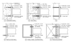 an architectural drawing shows the details of different sections and finishes for a wall, ceiling or floor