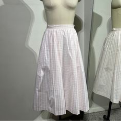 Courreges Pink Skirt Cotton Midi Plead Size Xs Pre-Owned, Vintage From Japan In Great Condition Skirt Cotton, Pink Skirt, Women Skirts Midi, Vintage Pink, Midi Skirt, Womens Skirt, Japan, Skirt, Full Service