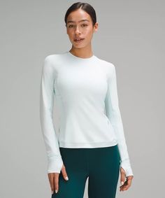 It's Rulu Run Long-Sleeve Shirt | Women's Long Sleeve Shirts | lululemon Sporty Long Sleeve Top With Thumbholes For Spring, Spring Sporty Long Sleeve Top With Thumbholes, Spring Activewear With Thumbholes And Long Sleeves, Spring Moisture-wicking Long Sleeve Activewear, Spring Athleisure Long Sleeve Top, Sporty Crew Neck Long Sleeve Workout Top, Sporty Long Sleeve Top With Thumbholes, Moisture-wicking Long Sleeve Tops For Fall, Moisture-wicking Long Sleeve Tops For Spring