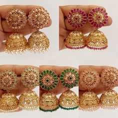 Restocked Gold plated Polki Jhumka/stone Jhumka/Indian Jewelry/Pakistani/Punjabi/Indian/Statement earring/Bridal earring/Indian wedding Length: 2.25 Inches; Width: 1.2 Inches Can be paired with any dress Closure: Pushback This is 100% Handmade jewelry. So Color, shades, texture displayed may slightly vary from the actual product due to digital image limitations. We request you to consider these minor variations. Please expect the possibility of some slight imperfections when buying hand made jew Bridal Necklace Indian, Earring Indian, Pakistani Earrings, Terracotta Earrings, Pink Pearl Earrings, Bridesmaid Pearl Earrings, Earring Bridal, Indian Wedding Jewelry Sets, Gold Jhumka Earrings