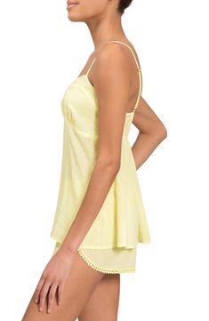 Summer Sleepwear Camisole With Built-in Bra, Cotton Camisole With Built-in Bra For Vacation, Feminine Cami Sleepwear For Vacation, Flirty Sleepwear With Spaghetti Straps, Cotton Sleepwear With Spaghetti Straps For Vacation, Beachwear Tops With Spaghetti Straps And Built-in Bra, Flirty Camisole Sleepwear With Built-in Bra, Feminine Cotton Camisole For Vacation, Summer Vacation Sleepwear With Spaghetti Straps