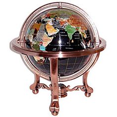 a small globe with many different countries on it