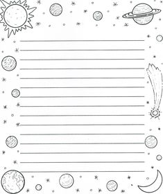 the solar system worksheet with space and planets on it, including saturn, pluto,