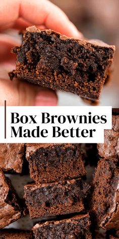 brownies made better with the words box brownies made better in front of them