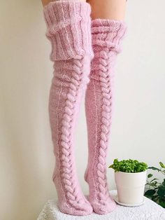 Product Details Product Title: Woolen stockings VT17 Woolen Socks, Knitted Socks, Over The Knee Socks, Thigh High Socks, Long Socks, Knee Socks, Komplette Outfits, Mode Vintage, Leg Warmers