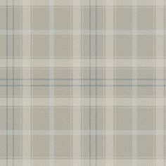 a beige and blue plaid fabric