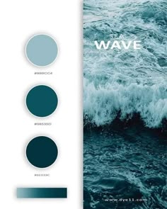 an ocean scene with the words wave on it