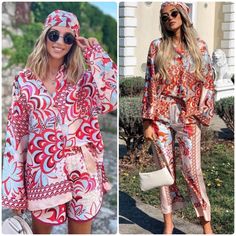 Blogger’s Fav Red Relaxed Fit Summer Sets, Red Loungewear Sets For Summer, Summer Red Floral Print Sets, Casual Red Spring Sets, White Printed Sets For Day Out, Zara Casual Loungewear Sets, Zara Summer Day Out Sets, Zara Summer Sets For Day Out, Zara Casual Sets For Day Out