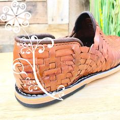 Beautiful artisan shoes made with 100% vacune leather. Handwoven by different craftsmen from Sahuayo, Michoacan. Enjoy the comfort and durability of a pair of footwear inspired by pre-Hispanic Mexican cultures. Look bold and authentic anytime of the year! Engraved shoe number are from Mexico. Numbers listed on the web are American Numbers. Mexican Number on the ShoeAmerican Number #5 #7 #6 #8 #7 #9 #8 #10 #9 #11 #10 #12 #11 #13 Woven Leather Shoes With Round Toe, Artisan Brown Slip-on Moccasins, Leather Woven Round Toe Moccasins, Brown Leather Moccasins With Woven Sole, Brown Woven Leather Shoes With Round Toe, Artisan Huarache Sandals With Rubber Sole And Closed Toe, Leather Huarache Sandals With Woven Sole, Artisan Closed Toe Huarache Sandals With Rubber Sole, Brown Woven Leather Shoes