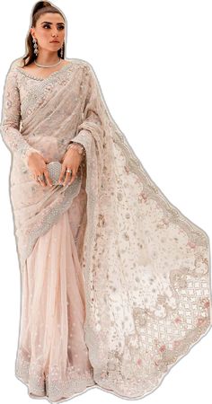 Maria B MC909-Pink Couture Wedding Collection Unstitched Pink Saree For Wedding, Pink Ceremony Dress With Intricate Embroidery, Pink Wedding Sets With Intricate Embroidery, Elegant Semi-stitched Saree For Ceremonies, Pink Traditional Drape Sets For Wedding, Pink Traditional Drape Wedding Sets, Pink Wedding Sets With Traditional Drape, Elegant Saree Sets For Ceremony, Wedding Pink Saree With Dupatta