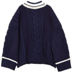 Trendy Navy Sweater For Fall, Oversized Blue Sweater For Cold Weather, Trendy Navy Sweater For Winter, Navy Oversized Winter Tops, Oversized Navy Tops For Winter, Navy Oversized Sweater For Fall, Navy Cable Knit Sweater For Winter, Navy Cable Knit Sweater For Fall, Oversized Winter Cardigan With Ribbed Collar