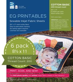 the eq printables sewing pattern for baby quilts is available in two sizes