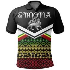 Great Ethiopia Polo Shirt Fitted White Sublimation Design Top With All Over Print, Fitted White Sublimation Design With All Over Print, White Fitted Sublimation Design With All Over Print, Fitted Polo Shirt With Graphic Print, Fitted Polo Collar Shirt With Graphic Print, Fitted Black Shirt With Custom Print, Fitted Sports Shirt With Custom Print, Fitted White Shirt With All Over Print, Fitted Multicolor Sublimation Design With Custom Print