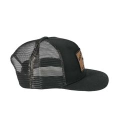 The Waxed Pursuit Trucker is a stylish hat made from waxed cotton. Boasting a classic black and gold color scheme, this hat has a lightweight and breathable interior, making it the perfect accessory for any outdoor activity. With its unique waxed cotton construction, this hat is sure to make its wearer stand out from the crowd. Mid-pro Mesh Snapback Hat Black Cotton Trucker Hat, Black Cotton Baseball Cap For Outdoor, Black Flat Brim Baseball Cap For Outdoor Activities, Black Flat-brimmed Baseball Cap For Outdoor Activities, Urban Black Baseball Cap For Outdoor, Black Outdoor Snapback Hat, Black Snapback Hat For Outdoor, Black Trucker Snapback Hat Six-panel, Black Hat With Leather Patch And Flat Brim