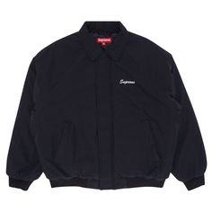 Find SUPREME Peace Embroidered Work Jacket 'navy on Editorialist. Supreme Peace Embroidered Work Jacket 'Navy' Classic Outerwear With Embroidered Logo For Streetwear, Classic Cotton Outerwear With Embroidered Logo, Embroidered Collared Outerwear For Winter, Winter Workwear Outerwear With Embroidered Logo, Fitted Winter Outerwear With Embroidered Logo, Fitted Long Sleeve Outerwear With Embroidered Logo, Fitted Navy Outerwear For Streetwear, Navy Embroidered Logo Outerwear For Fall, Fitted Outerwear With Embroidered Logo For Streetwear