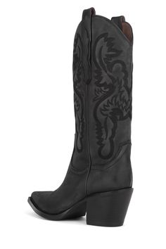 Mid-calf western heeled boot. Fits true to size Measurements taken from size 7 2.5" heel 12" shaft, 14" leg opening Leather upper, leather lining, synthetic sole Boot Fits, Leather Western Boots, Western Leather, Fabulous Shoes, Leather Boot, Metallic Colors, Mid Calf Boots, Classic Leather, Jeffrey Campbell