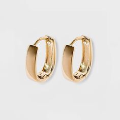 14K Gold Plated Oval Hoop Drop Earrings - A New Day™ Hoop Drop Earrings, Oval Hoop Earrings, Jewelry Staples, Fake Jewelry, Target Finds, Free Earrings, Stylish Earring, Pretty Earrings, Jewelry Cleaner