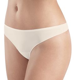 Feel like you are wearing next to nothing in the soft fit of this thong. Made at Hanro's European mills, Hanro lingerie items are investment pieces that will last for years to come. Made of nylon/elastane. Sewn-on elastic along waistband and leg openings for a custom fit. 4-way stretch for comfort. Minimal rear coverage. Low rise. Tagless. Sewn-in crotch for comfort. All Hanro garments are Oeko-Tex Standard 100 certified to be tested for and free of 100 harmful substances. Hanro Women's Allure T Camisole Bra, Lace Thong, Custom Fit, Elastic Waist, Lingerie, Elastic, Off White, Size Medium, How To Wear