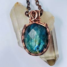 Gemstone Copper Jewelry Gift, Copper Gemstone Jewelry As Gift, Copper Gemstone Jewelry Gift, Copper Gemstone Jewelry For Gift, Handmade Labradorite Jewelry For Healing, Handmade Labradorite Healing Jewelry, Handmade Copper Fusion Jewelry, Handmade Fusion Copper Jewelry, Handmade Round Nature-inspired Jewelry