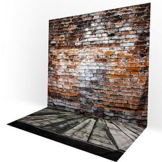 an image of a brick wall with shadows on the ground in this photo studio setting