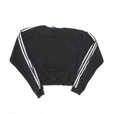 Item is in good used condition. >Size: XS >Armpit To Armpit: 19" >Armpit To Cuff: 18" >Collar To Hem: 18" Cotton Activewear With Three Stripes And Crew Neck, Cotton Crew Neck Activewear With Three Stripes, Sporty Sweatshirt For Streetwear With Ribbed Cuffs, Sporty Sweatshirt With Ribbed Cuffs For Streetwear, Sports Sweatshirt With Ribbed Cuffs, Black Varsity Top With Three Stripes, Sportswear Sweatshirt With Ribbed Cuffs, Three Stripes Crew Neck Activewear For Sports Season, Black Crew Neck Sweatshirt For Sportswear