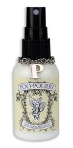 a bottle of poo - pourrit on a white background