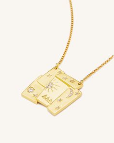 Material: 18ct Gold Plated Brass, Zircon Pendant Dimension: 0.98'' x 0.98'' (2.5cm x 2.5cm) Total Length: 28.35'' (72cm)  Chain: Adjustable Closure: Slider Clasp All our products are handcrafted. Loafer Mules, Bag Handle, Chain Bags, Phone Bag, Bag Straps, Card Wallet, Saddle Bags, Cosmos, Mini Bag